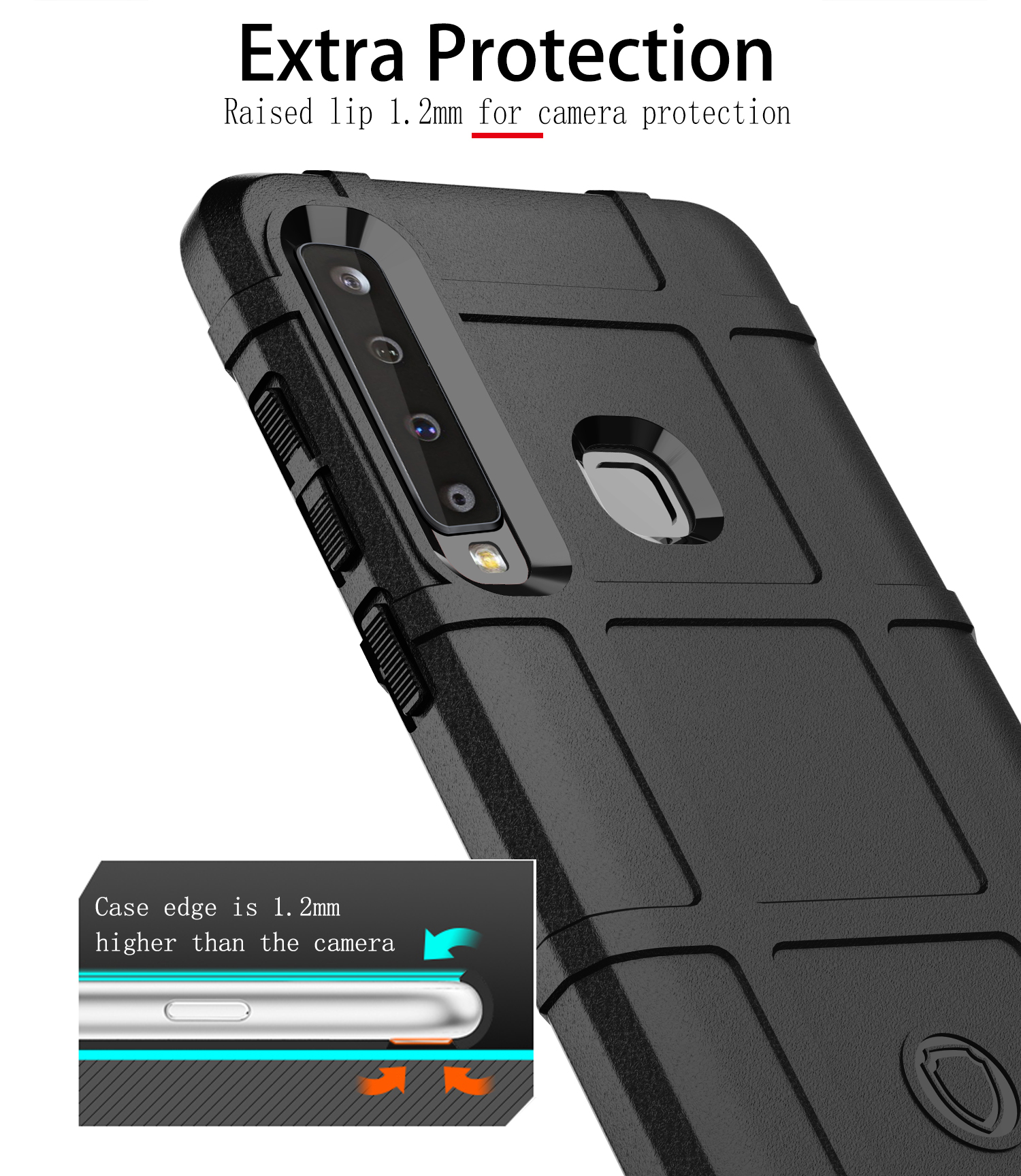Case Samsung Galaxy A9 (2018) #เคสฝาหลัง Rugged Shield Series Soft Silicone Shock Absorption Matte กันกระแทก