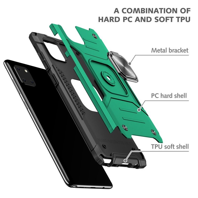 Case Samsung Galaxy Note 10 Lite #เคสฝาหลัง Hybrid TPU+PC มีแหวนสวมนิ้ว