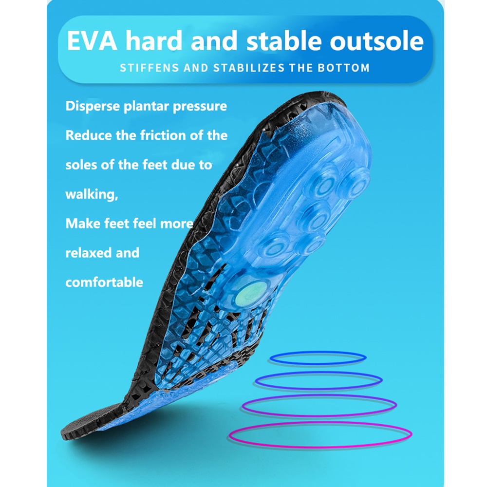 แผ่นรองพื้นรองเท้ากันกระแทก สำหรับวิ่ง Spring insole sport running (O6)