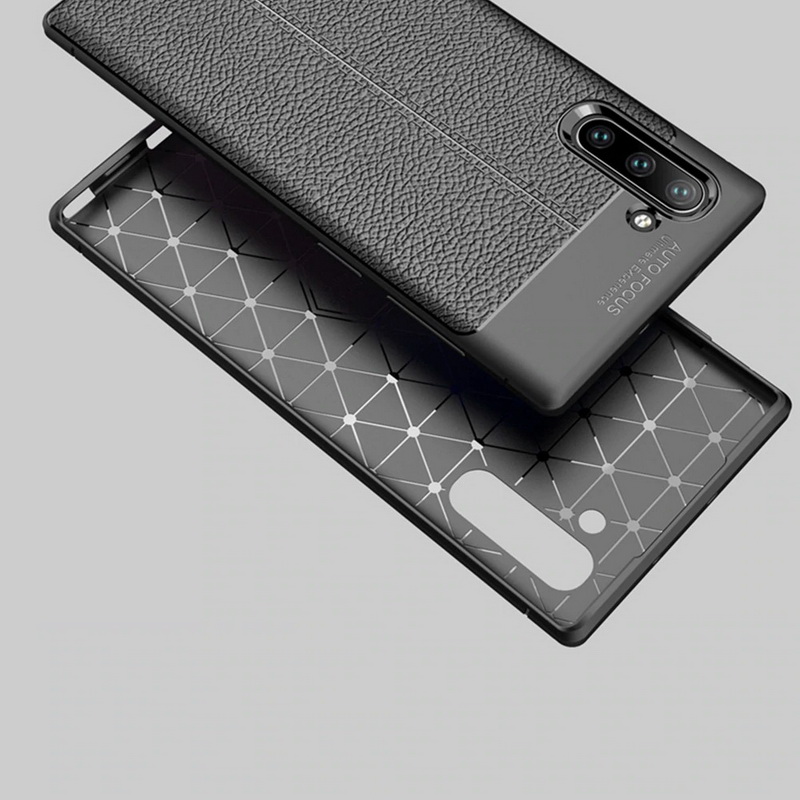 Case Samsung Galaxy Note 10+ #เคสฝาหลัง TPU ผิวลิ้นจี่ช่วยป้องกันลายนิ้วมือและกันลื่นได้ดี