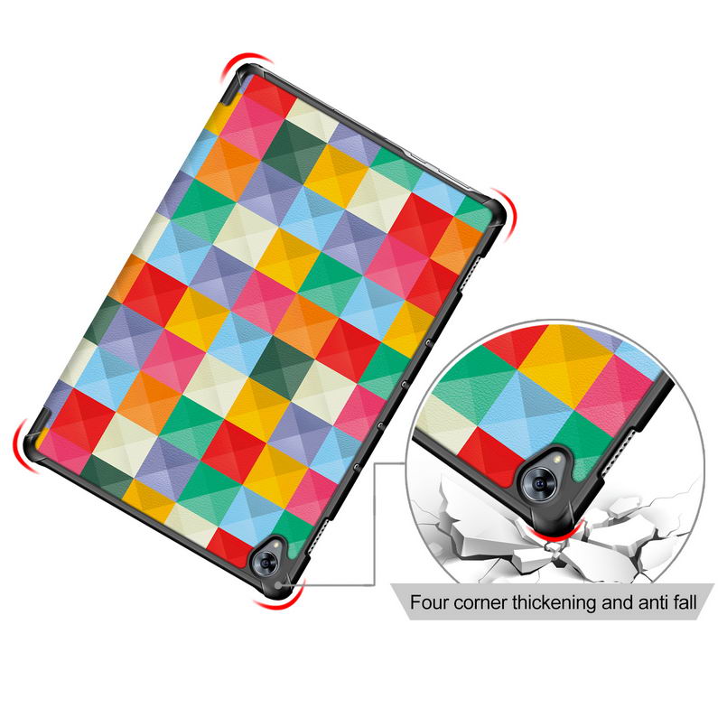 Case Huawei MediaPad M6 10.8 นิ้ว #เคสฝาพับ 3 พับพิมพ์ลาย Pattern Printing PU Leather Tri-fold Stand