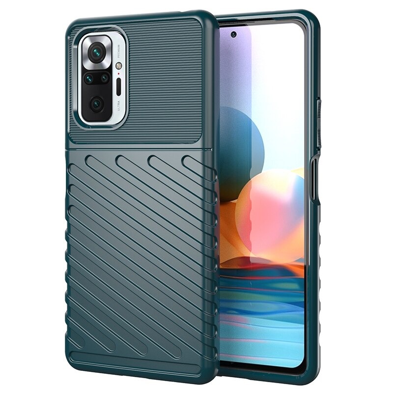 เคส Redmi Note 10 Pro #เคสฝาหลัง TPU อ่อน Thunder Series Twill Texture Soft TPU