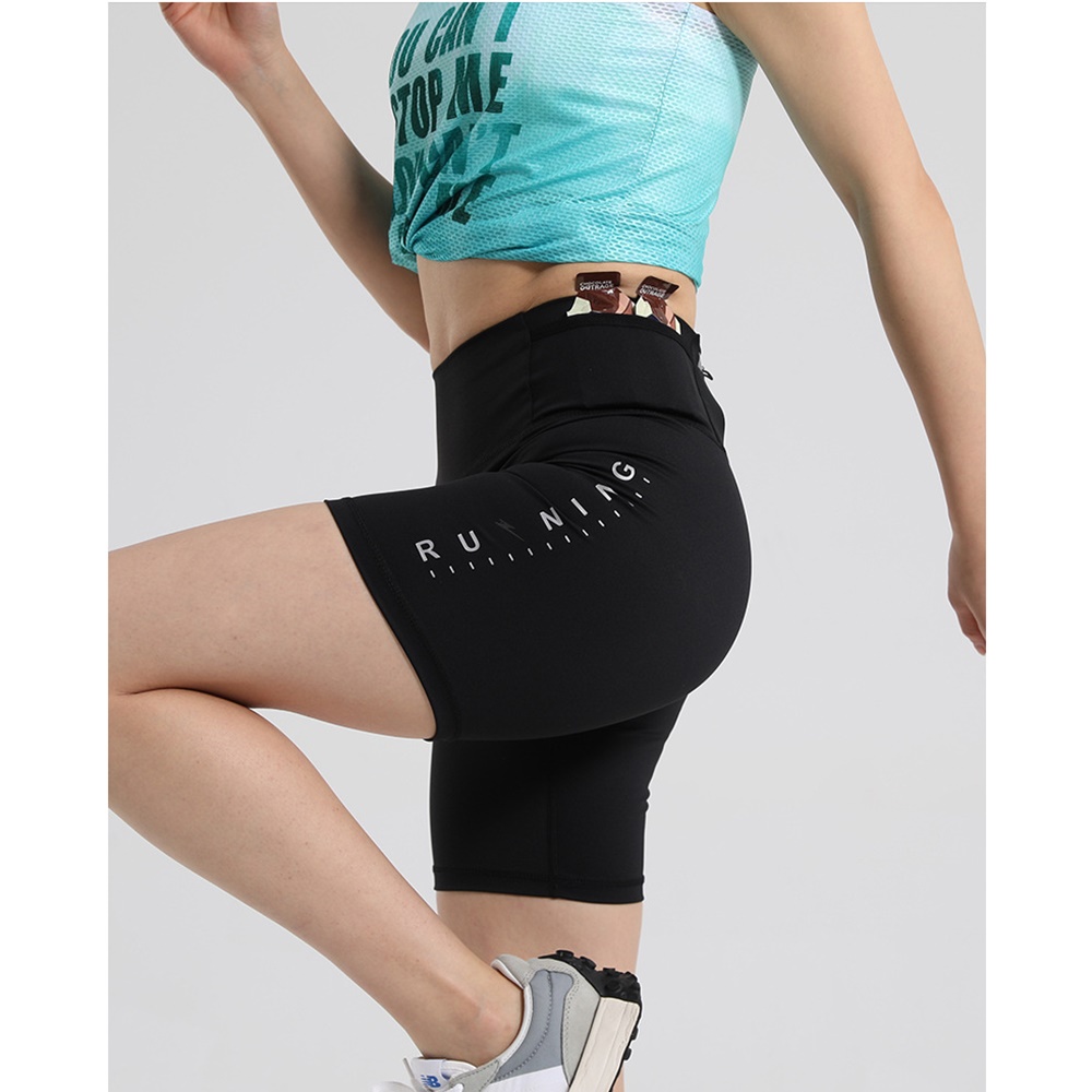 กางเกงรัดกล้าม กางเกงรัดรูปขาสั้นปิดพุง Compression Woman Running มีกระเป๋าใส่ของ (G20)