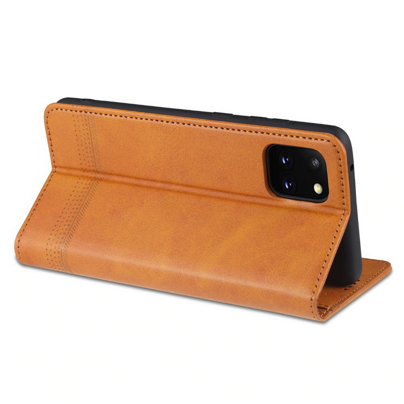 เคส Samsung Galaxy Note 10 Lite #เคสฝาพับ AZNS สไตล์ Retro หนัง PU มีช่องเสียบการ์ด