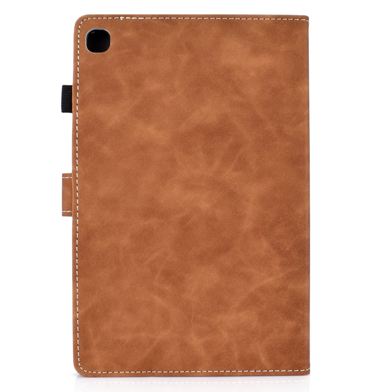 Case Samsung Galaxy Tab S6 Lite 10.4 SM-P610 P615 P617 #เคสฝาพับหนัง PU พิมพ์ลายช้างมีช่องใส่บัตร Business Style Leather Case with Card Storage