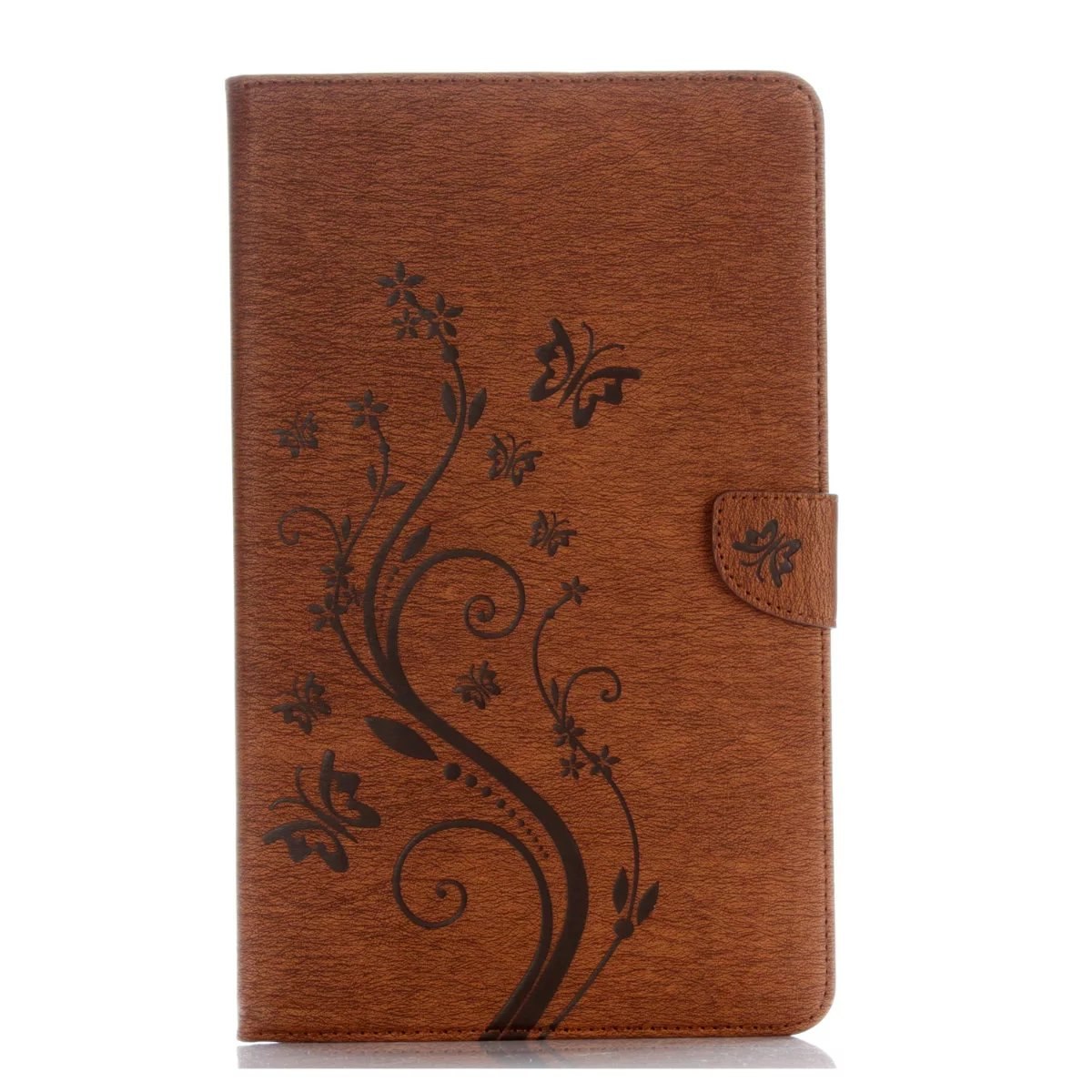 เคส Samsung Tab A 10.1 (2016) T580 T585 #เคสฝาพับแบบกระเป๋าสตางค์ลายผีเสื้อลายดอกไม้