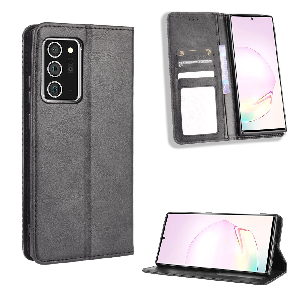 เคส Samsung Galaxy Note 20 Ultra / Note 20 Ultra 5G #เคสฝาพับปกหนังสไตล์วินเทจดูดซับอัตโนมัติแบบกระเป๋าสตางค์