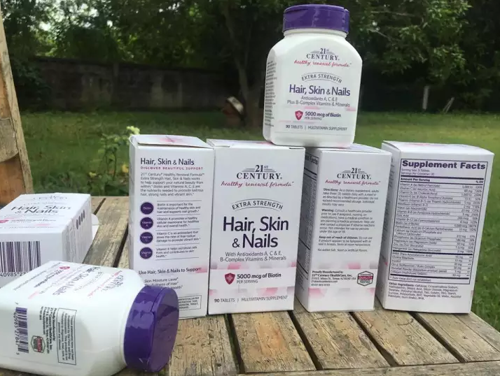 21st Century® Hair, Skin & Nails, Extra Strength, 90 Tablets วิตามิน เพื่อผมผิวเล็บ