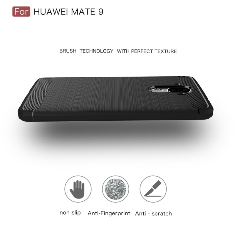 Case Huawei Mate 9 #เคสฝาหลังCarbon Fiber BrushedTPU