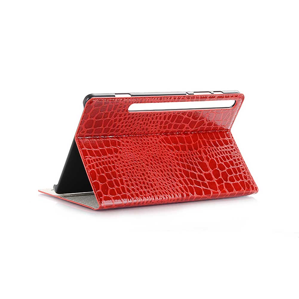 Case Samsung Galaxy Tab S6 SM-T860 SM-T865 #เคสฝาพับแบบกระเป๋าสตางค์ลายผิวหนังจระเข้ Crocodile Texture