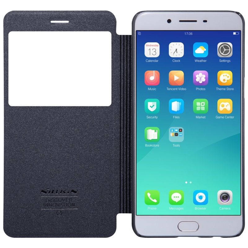 Case Oppo R9s Plus #เคสฝาพับ NILLKIN รุ่น Sparkle Window ใช้งานได้สะดวก