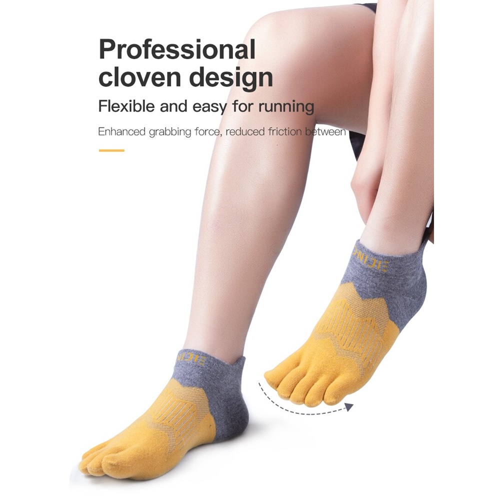 ถุงเท้าแยกนิ้ว ถุงเท้าวิ่งมาราธอน ถุงเท้าผลิตจากเส้นใยสังเคราะห์ Coolmax AONIJIE รุ่น E4810 (N03)