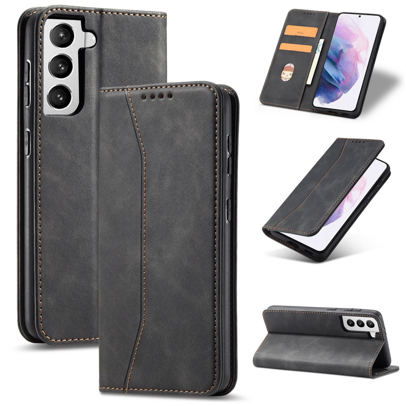 เคส Samsung Galaxy S21 #เคสหนัง PU สไตล์กระเป๋าสตางค์พร้อมช่องใส่การ์ด Luxury Flip Stand Card Phone Leather Wallet Cover Casing Auto-absorbed Smartphone