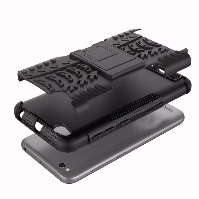 เคส Xiaomi Redmi 5A #เคสฝาหลังกันลื่น Cool Tyre Pattern Kickstand (PC + TPU)