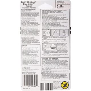 Hartz® UltraGuard Dual Action Flea & Tick Topical for Small Dogs 3 Tubes กำจัดเห็บหมัด สำหรับสุนัข