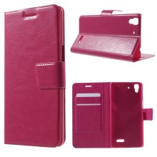 Case OPPO R7 หนัง PU ผิว Crazy Horse ฝาพับด้านหน้าเสริมแผ่นเหล็ก สวยหรูดูดี