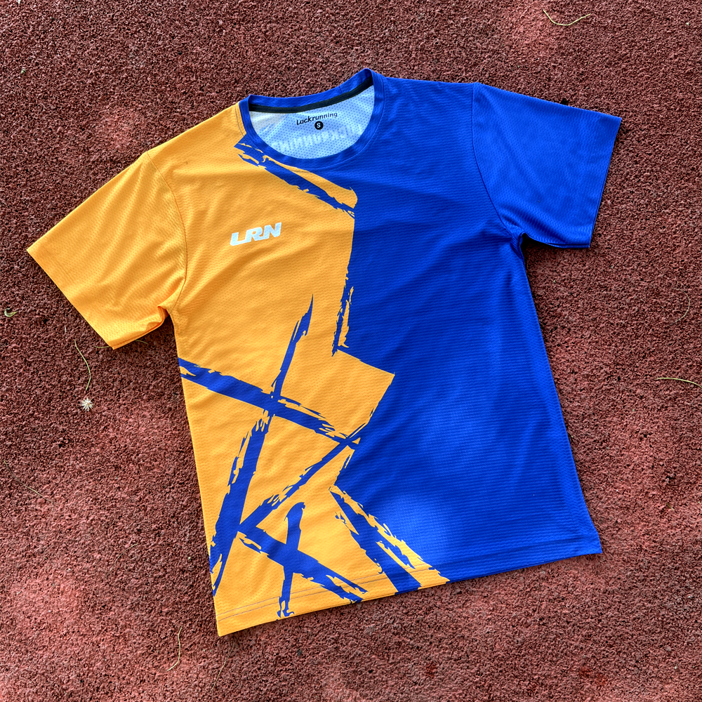 เสื้อวิ่งพิมพ์ลาย LRN Collection 02 เนื้อผ้า Micro Mesh สำหรับวิ่งมาราธอน (MM08)