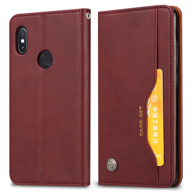 Case Xiaomi Mi A2 Lite #เคสฝาพับแบบกระเป๋าสตางค์หนัง PU มีช่องเสียบบัตรคุณภาพดี