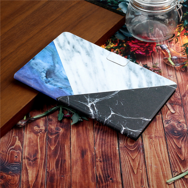 เคส Samsung Galaxy Tab S6 Lite 10.4 SM-P610 SM-P615 SM-P617 #เคสฝาพับพิมพ์ลายหนัง PU พร้อมที่เก็บการ์ด Pattern Printing PU Leather Tablet Stand Case with Card Storage