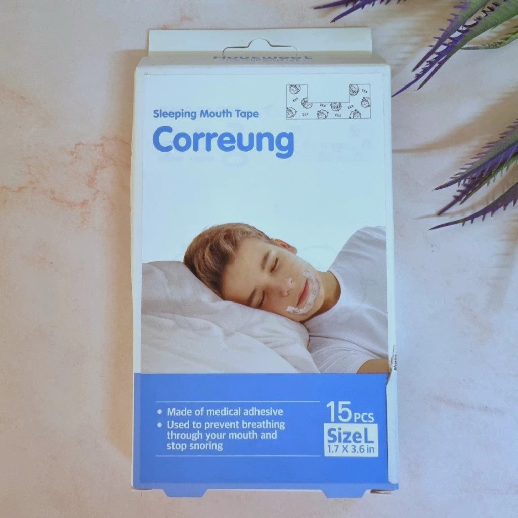 (Pre Order) Housweet® Correung Sleeping Mouth Tape Prevent Breathing Through Mouth & Stop Snoring 15 Pcs. แผ่นเทปแปะปาก ลดกรน