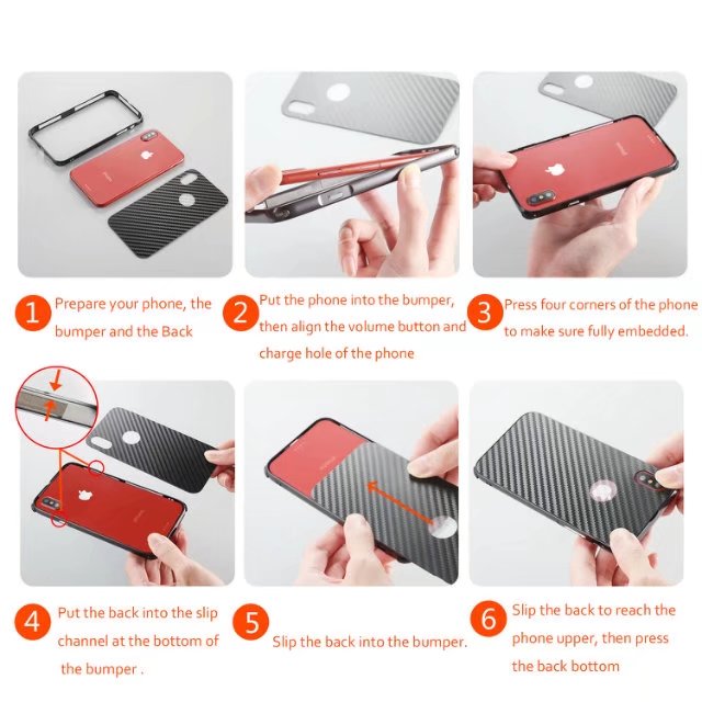 เคส Huawei P20 Pro #เคสฝาหลังกรอบโลหะ Electroplated + ฝาหลังพลาสติกผิวคาร์บอนไฟเบอร์