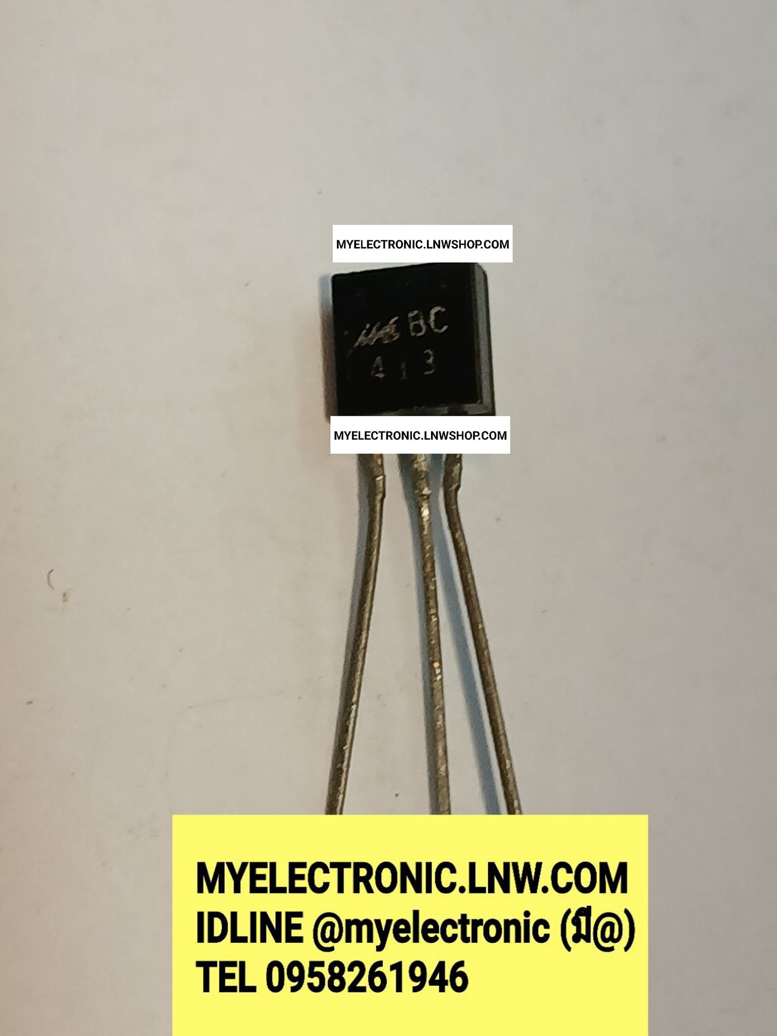 ขาย BC413 ตัวถัง TO-92 ยี่ห้อ TRANSISTOR ทรานซิสเตอร์ ราคา ตัวละ . . . . หน่วย บาท