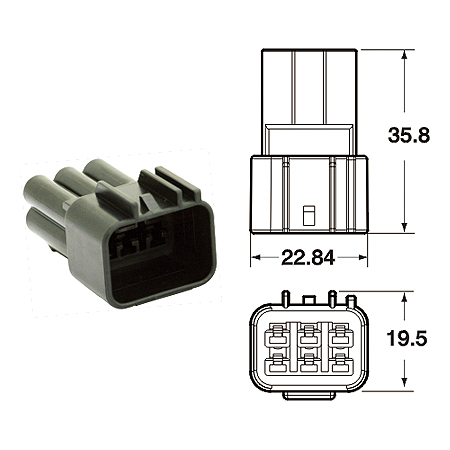 ปลั๊กต่อสายไฟในรถยนต์ AUTOMOTIVE CONNECTORS,090 FRKW FW SERIES SEALED 2sqmm