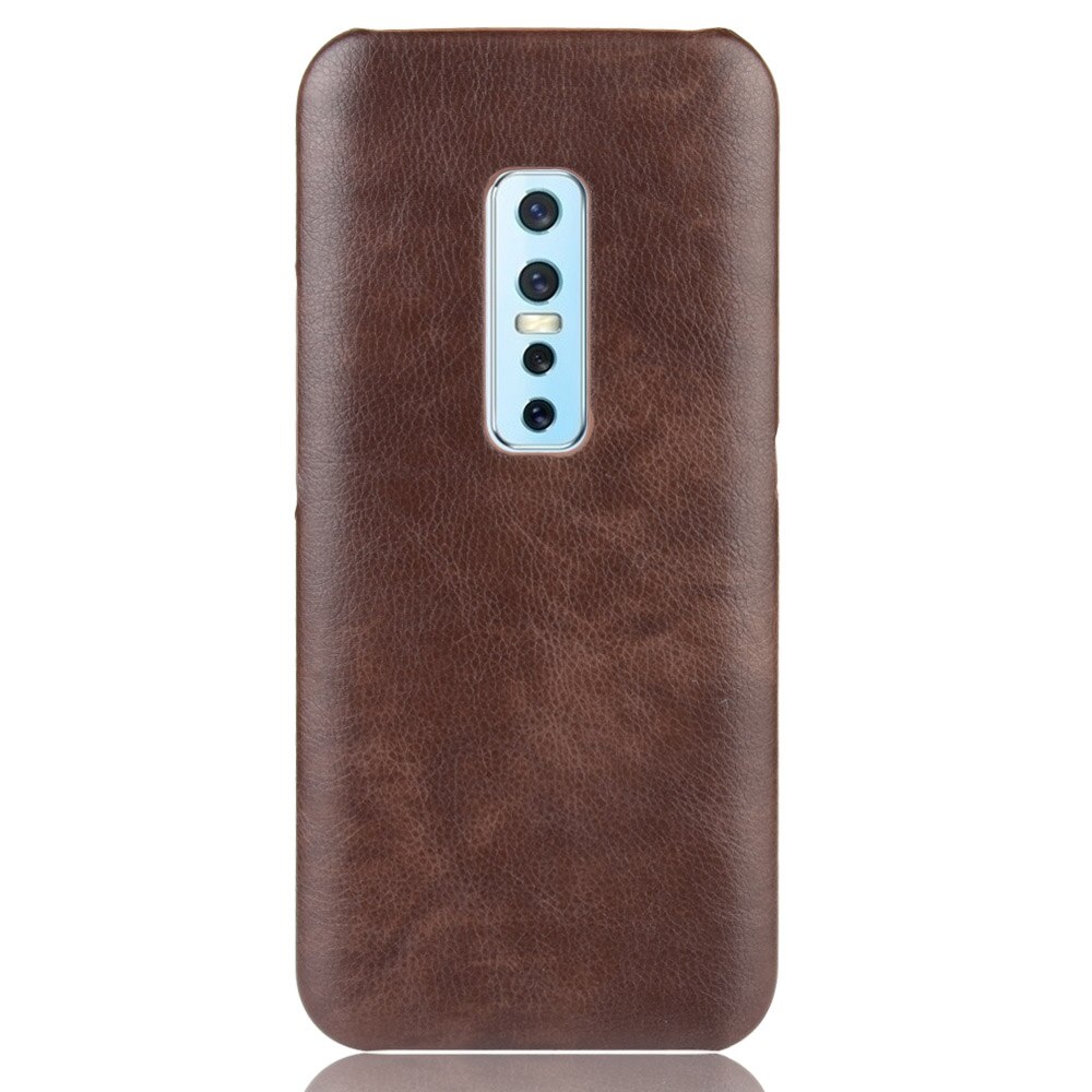 เคส vivo V17 Pro #เคสฝาหลังพลาสติกแข็งเคลือบหนัง PU ลายผิวลิ้นจี่ Litchi Skin Leather Coated