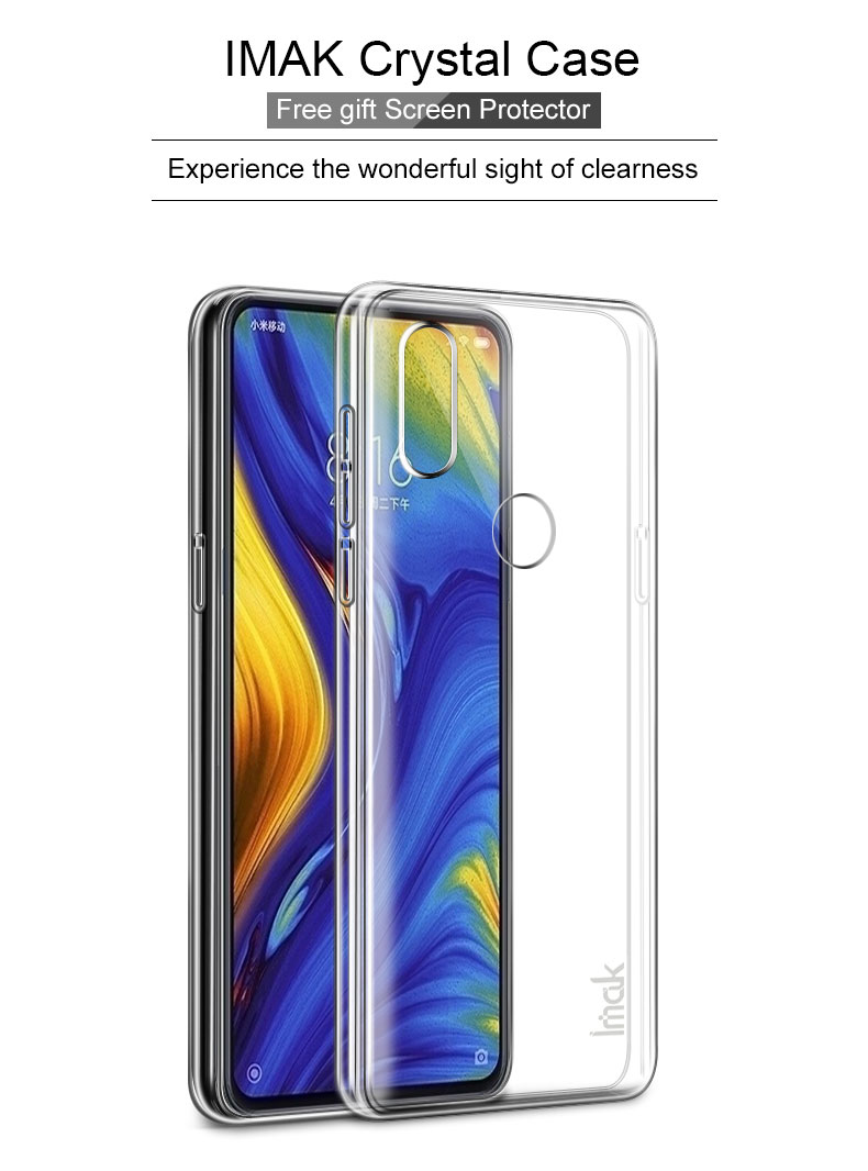 Case Xiaomi Mi Mix 3 #เคสฝาหลังใส IMAK Crystal Case II Scratch-resistant Clear PC + Screen Protector