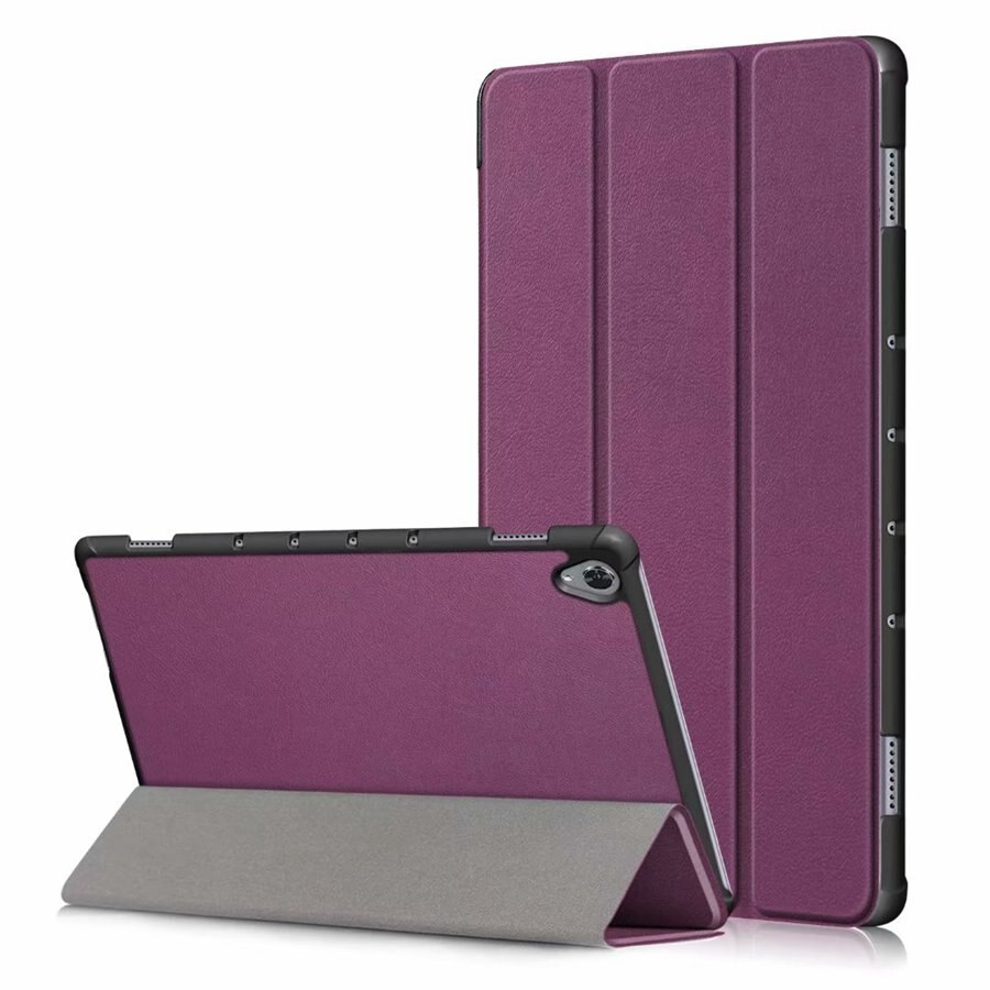 เคส Huawei MediaPad M6 10.8 inch (2019) #เคสฝาพับสามพับหนัง PU ผิวลิ้นจี่ Litchi Skin PU Leather Tri-fold Stand Tablet Cover