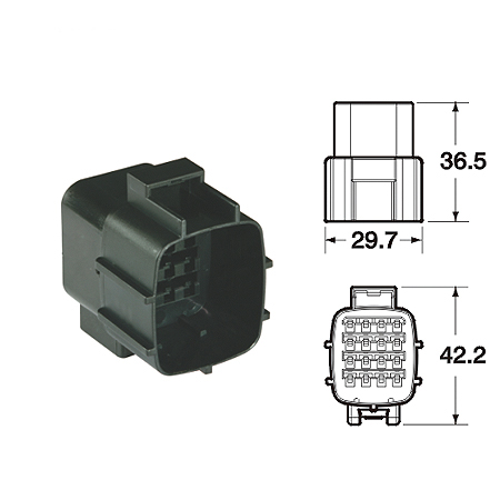 ปลั๊กต่อสายไฟในรถยนต์ AUTOMOTIVE CONNECTORS,070 AM EJ-ll SERIES SEALED 1.25sqmm