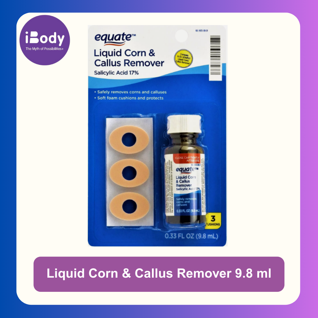 น้ำยาสำหรับผิวแข็งและหนังหนาด้าน Liquid Corn & Callus Remover 9.8 ml (Equate)