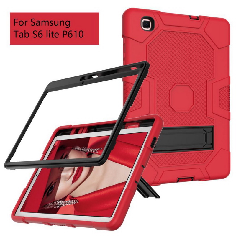 Case Samsung Galaxy Tab S6 Lite 10.4 SM-P610 SM-P615 SM-P617 #เคสฝาหลังกันกระแทก Full Protection Bracket S-pen Slot