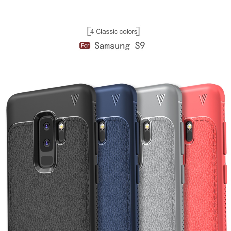Case Samsung Galaxy S9+ G965 IVSO Gentry Series #เคสฝาหลัง TPU เคลือบหนัง PU คุณภาพดี