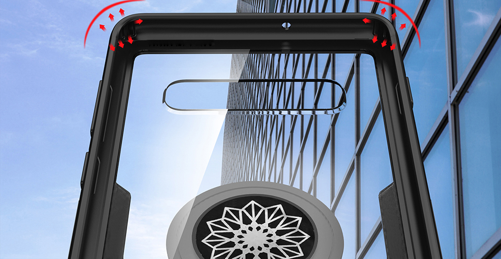 Case Samsung Galaxy S10+ #เคสฝาหลังมีแหวนสวมนิ้ว Finger Ring Kickstand Acrylic Tempered Glass + TPU