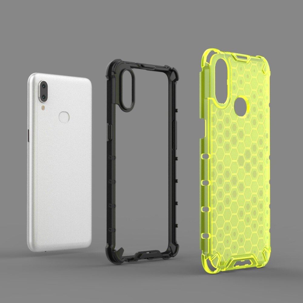 Case Samsung Galaxy A20s #เคสฝาหลังกันกระแทก Honeycomb Shock Absorber TPU + PC + Silicone Hybrid