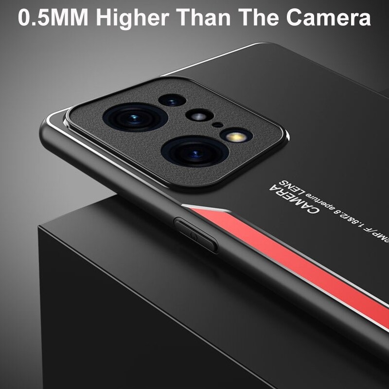 เคส OPPO Find X5 Pro 5G #เคสฝาหลังไฮบริด Metal +TPU Shockproof metal back plate Phone Back Cover