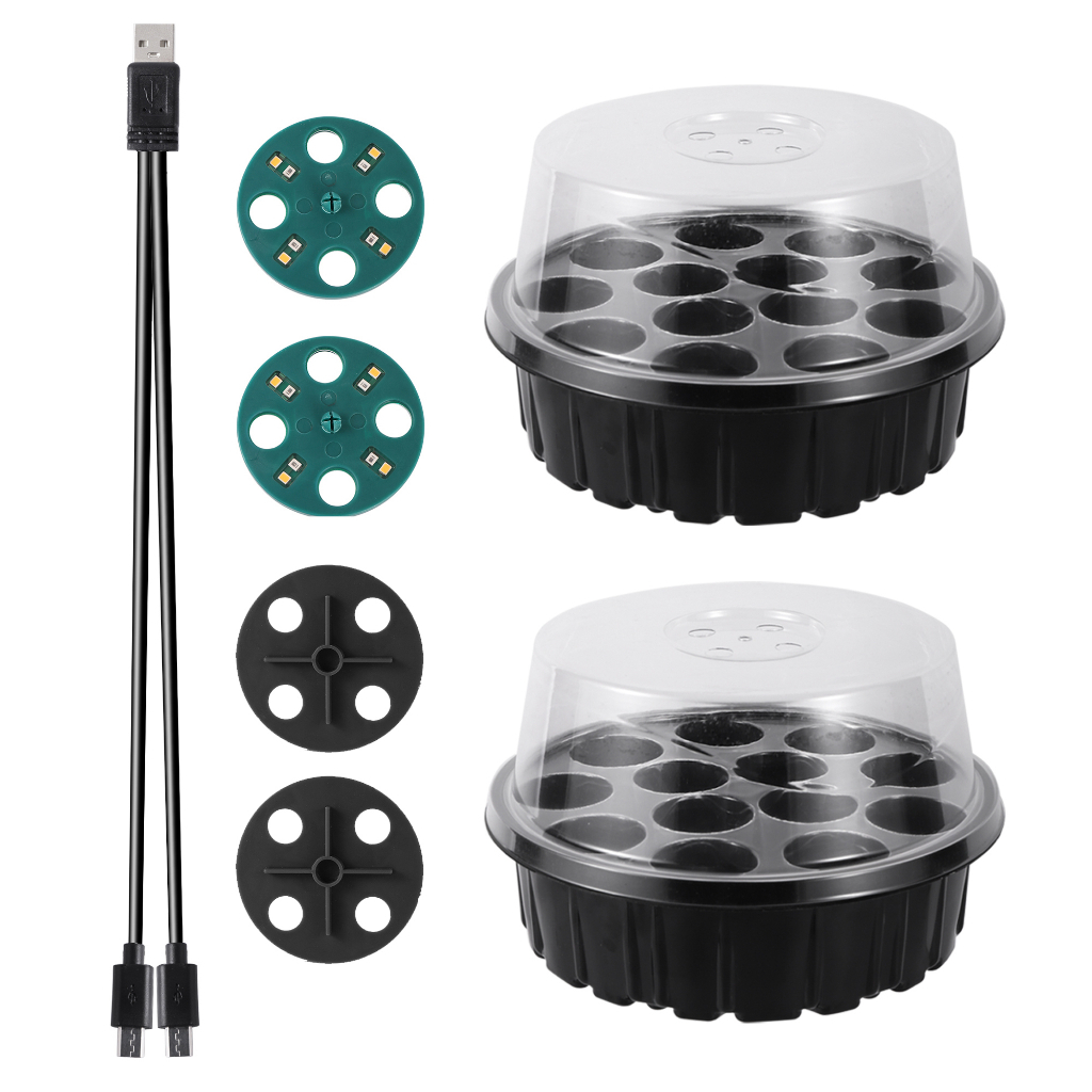 ถาดเพาะปลูกพืช มีไฟ LED ปรับได้ สําหรับเพาะเมล็ด แบบหลายรุ่น