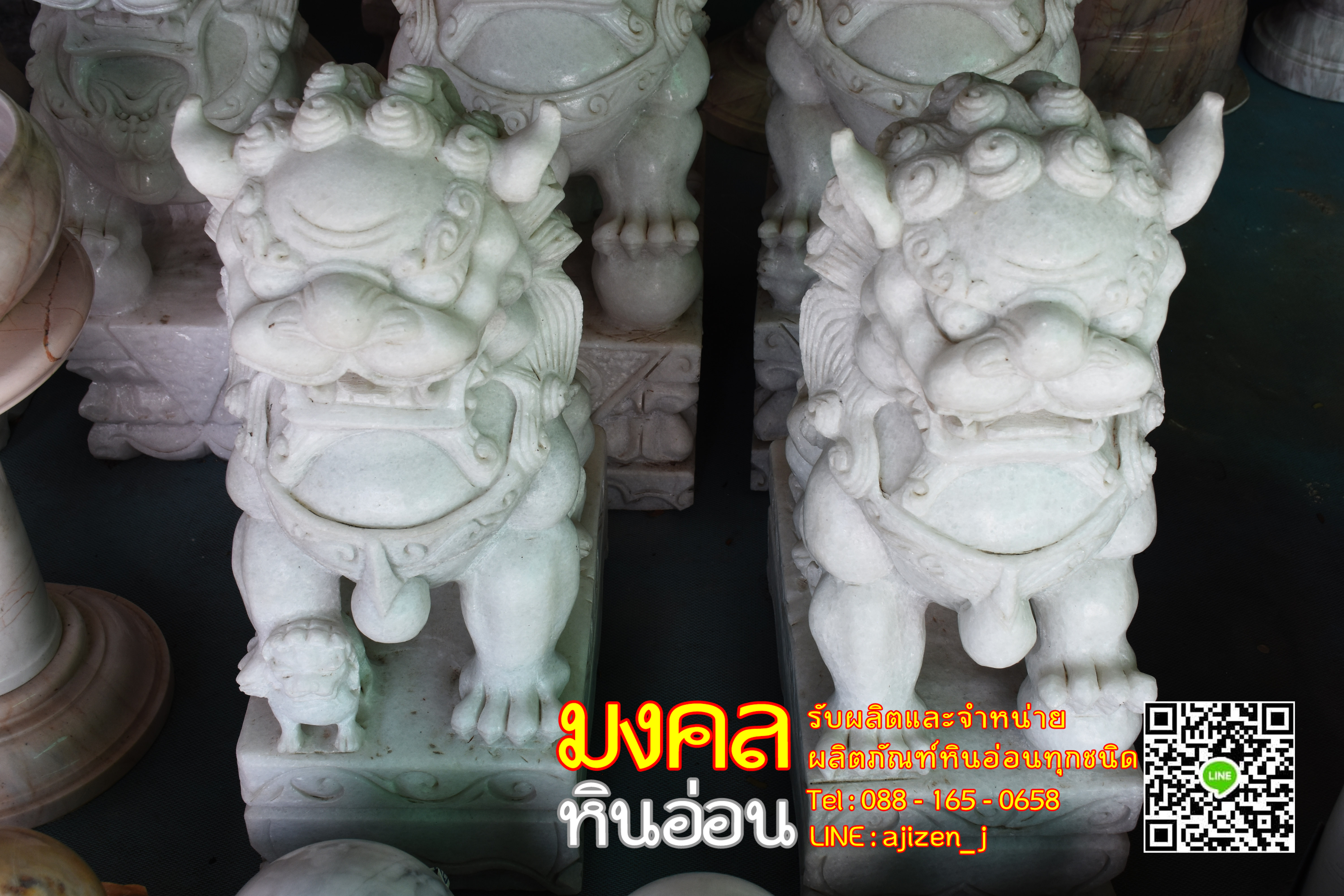 สิงห์หินเวียดนามสีขาวคละขนาด 50 - 100 cm