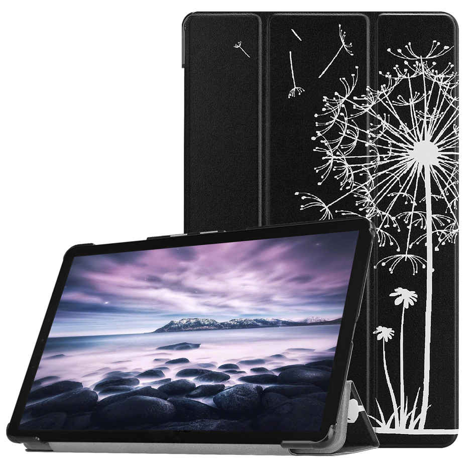 เคส Samsung Galaxy Tab A 10.5 นิ้ว (2018) T590 T595 #เคสฝาพับหนัง PU สามพับพิมพ์ลาย Pattern Printing Tri-fold Leather Smart Cover