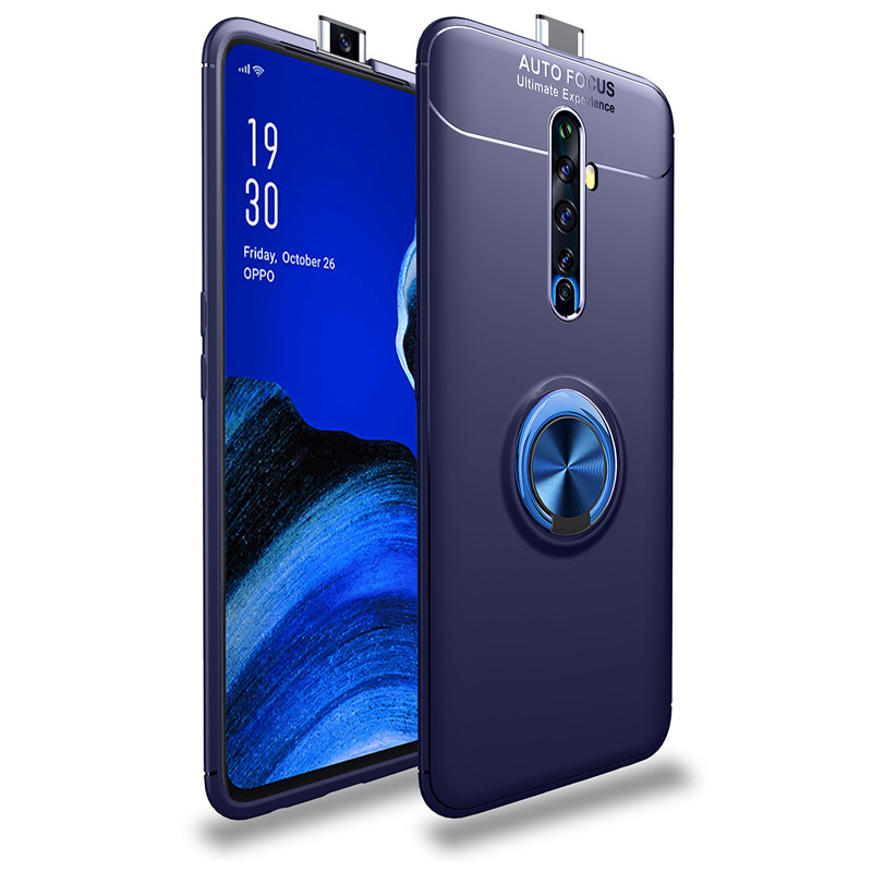 Case OPPO Reno 2F #เคสฝาหลัง TPU Finger Ring Kickstand (แผ่นโลหะแบบ Built-in)