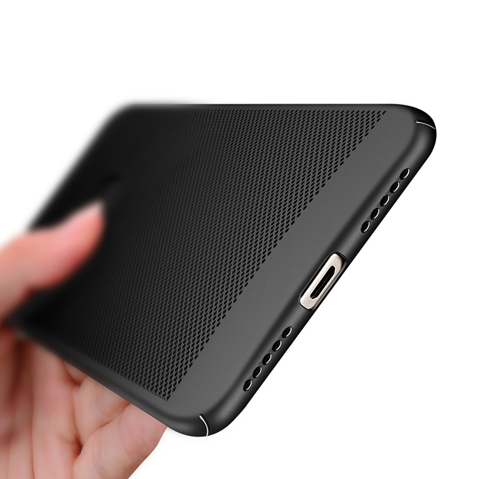 เคส Xiaomi Redmi 5 #เคสฝาหลังพลาสติกรูตะแกรงช่วยระบายความร้อน Hollow Mesh PC Shell