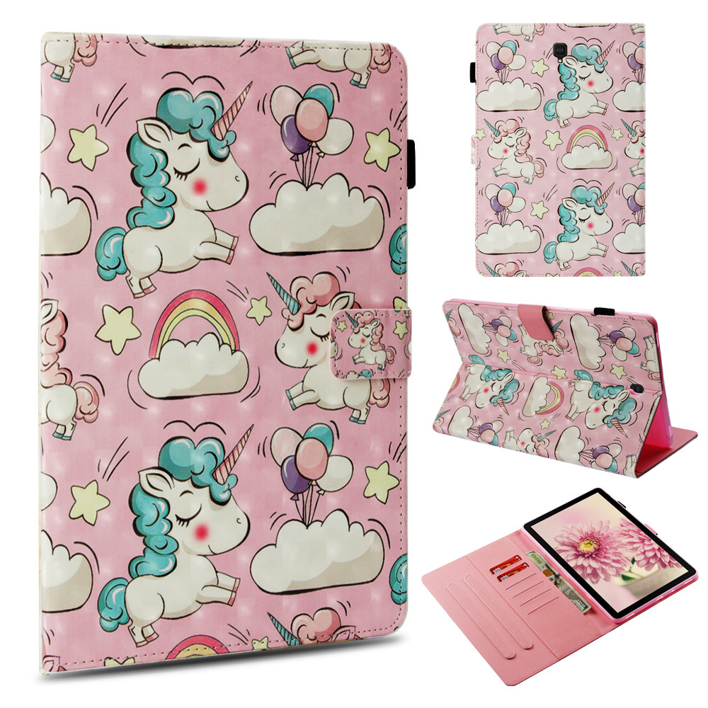 เคส Samsung Galaxy Tab S4 10.5 T830 T835 #เคสฝาพับหนัง PU พิมพ์ลวดลายสไตล์กระเป๋าสตางค์