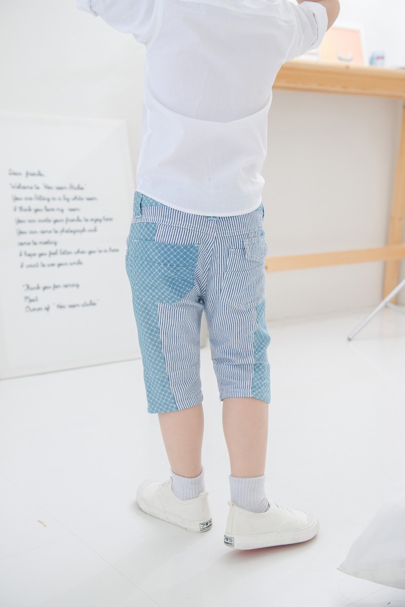 กางเกงริ้วฟ้า เด็ก 6 เดือน ถึง 4 ขวบ