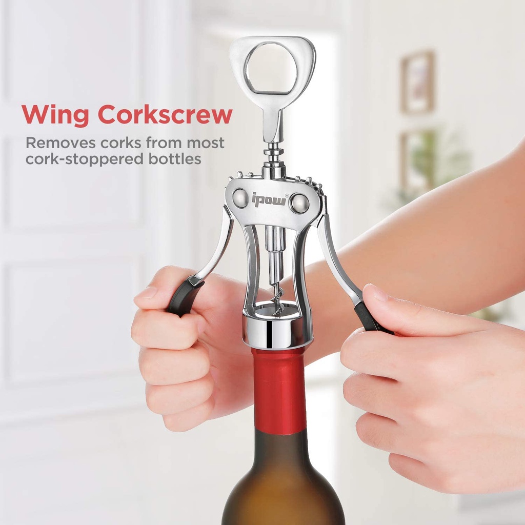 IPOW® Corkscrew Wine Opener ที่เปิดขวดไวน์ ที่เปิดไวน์ จุกไวน์ จุกไม้ก๊อก