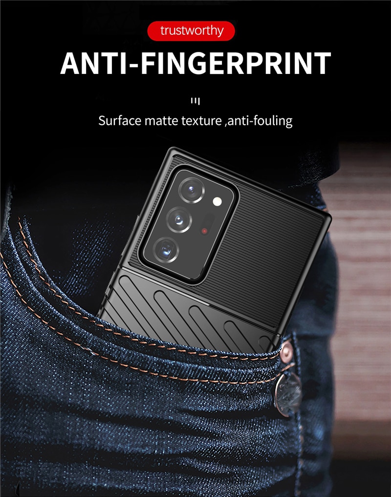 Case Samsung Galaxy Note 20 Ultra / Note 20 Ultra 5G #เคสฝาหลัง TPU อ่อน Thunder Series Twill Texture Soft TPU
