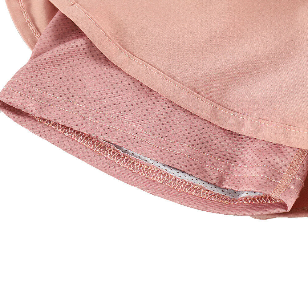 กางเกงวิ่ง ขาสั้นผู้หญิง 2-in-1 มีซับใน มีซิปกระเป๋าหลัง ARSUXEO (G7)