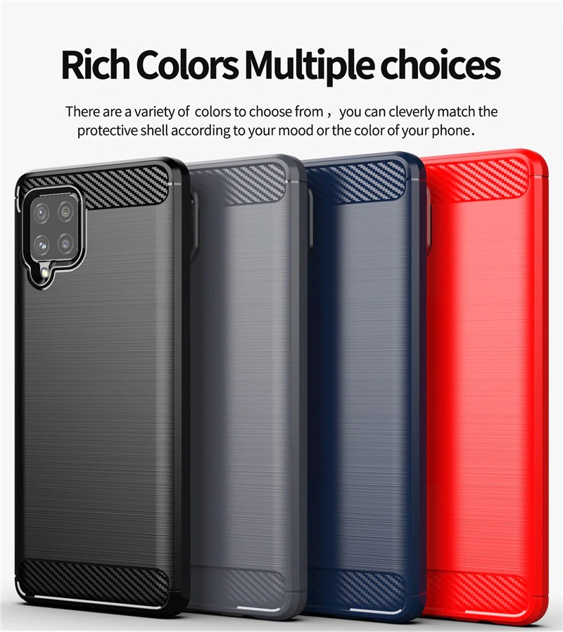 เคส Samsung Galaxy A42 5G #เคสคาร์บอนไฟเบอร์ ผิวขัดแปรง Brushered TPU Back Case