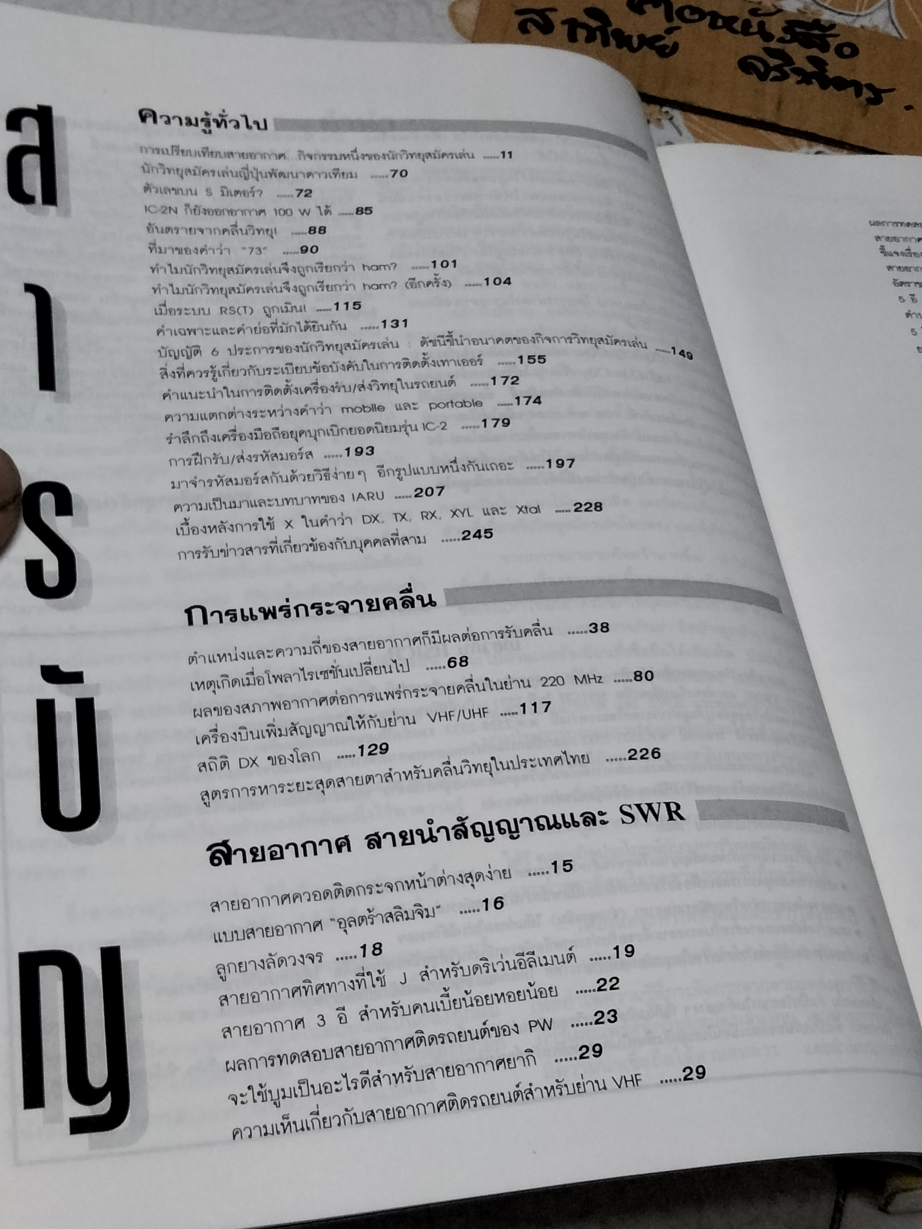 CQ CQ CQ .. รวบรวมสาระความรู้ที่หาอ่านได้ยากสำหรับนักวิทยุสมัครเล่น โดย ทนง โชติสรยุทธ์ (HS1CH) **สินค้าหมด**