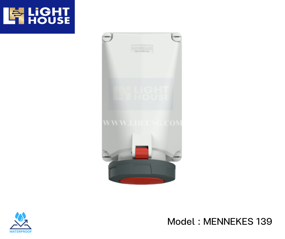 MENNEKES 139 ปลั๊กตัวเมียติดพนัง (3P+E) 125A 400V IP67